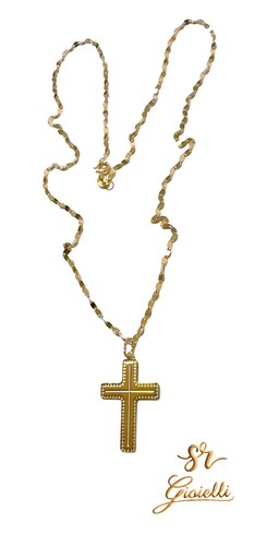 Collana oro giallo 45cm con - giallo,