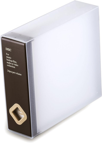 Range dvd - cd, marron