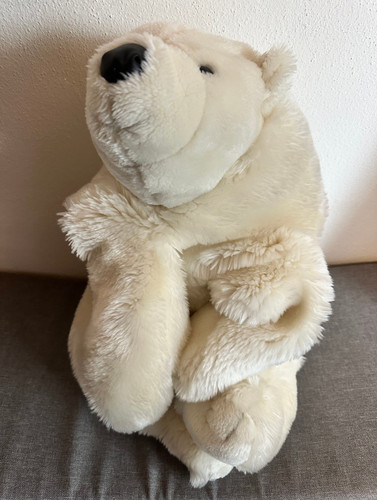Peluche orso polare sdraiato