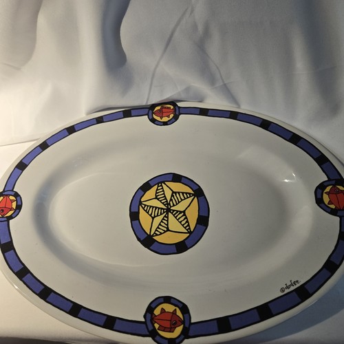Piatto ovale ceramica - piatto, in