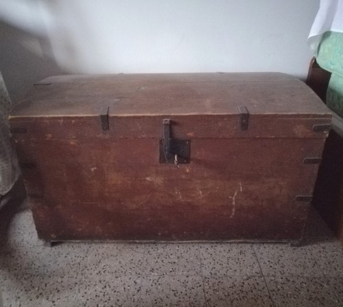 Baule legno antico vintage - baule,