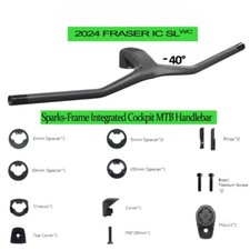 -40 Gradi Scintille Telaio 740MM Full Fibra di Carbonio Integrato Cockpit Manubrio MTB