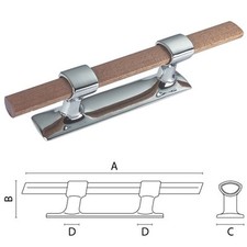 Bitta con traversa in legno