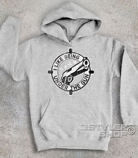 FELPA bambino I LIKE BEING UNDER THE GUN poker texas hold'em pistola mirino