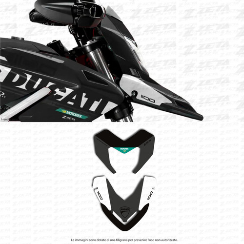 Set adesivi frontale ducati - frontale,