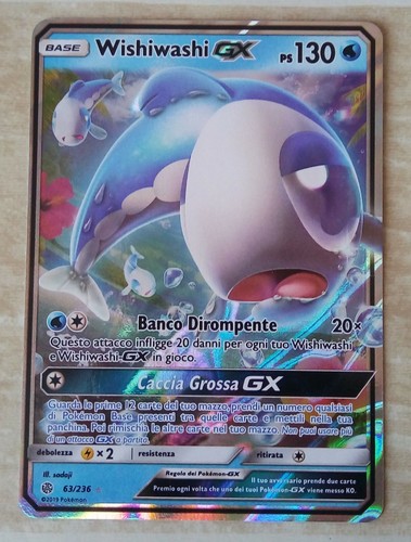 Carta pokemon wishiwashi - carta, gx