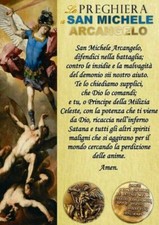 PREGHIERA SACRA A SAN MICHELE ARCANGELO - LOCANDINA QUADRO POSTER ADESIVO