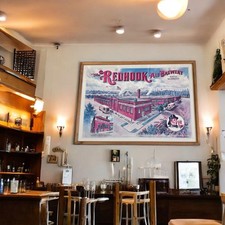Poster Vintage Redhook Ale Brewery Seattle Incorniciato Pub Art Bar Decorazione 25,5x19 Uomo Grotta