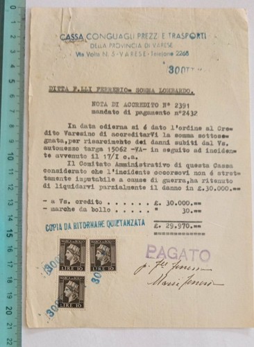 Somma lombardo 30 - , (
