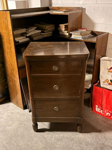 Comodino vintage legno con - in,