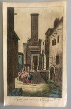 Rara Antica incisione Tempio