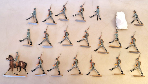 Zinnfiguren soldaten heer - 20, soldaten,