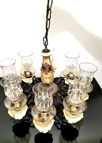 Lampadario antico ceramica - lampadario, in
