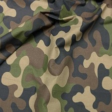 Tessuto Cotone Mimetico Comic