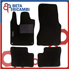 Tappetini Auto In Moquette Con Fissaggio e Battitacco Per Smart 453 ForFour Neri