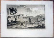 Stampa antica Giuseppe Vasi roma veduta 1773 Porta Fabbrica vaticano acquaforte
