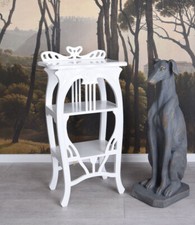 Leggio Stile Liberty Scaffale Bianco Mensola Note Shabby Chic Tavolino Antico