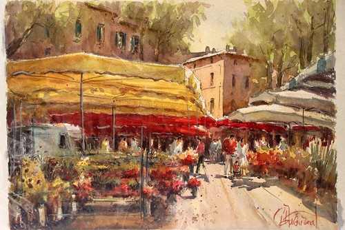 Grande quadro acquerello