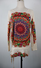 DESIGUAL MAGLIA DONNA TG. 2XL WOMAN CASUAL VINTAGE T-SHIRT COULISSE