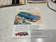 1959 Ford Courier Station Wagons Color Sales Flyer ~ Original ~