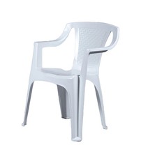 SEDIA DA ESTERNO CON SCHIENALE BASSO "LUNA" IN POLIPROPILENE BIANCO 56X52X77 CM