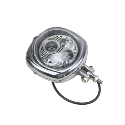 Faro proiettore moto cromato