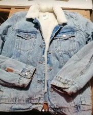 Giubotto Di Jeans Con Pelliccia, Tg M BERSKA 