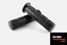 COPPIA MANOPOLE NERE VESPA PX 125 150 200 PE T5 ARCOBALENO CON LOGO PIAGGIO