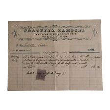 1904 Fratelli Zampini Pittori E Decoratori Siena Fattura C02041