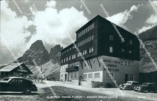 cm424 cartolina albergo marja flora passo sella provincia di trento trentino
