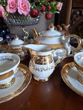 Servizio Da Te  ×6 Porcellana Bavaria Vintage Oro Zecchino. 