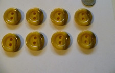 8 BOTTONI 2 FORI RESINA SFUMATA GIALLO BEIGE DIAMETRO 3 CM EFFETTO CORNO SARTO