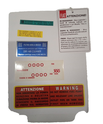 Kit adesivi per fiat 500 - kit,