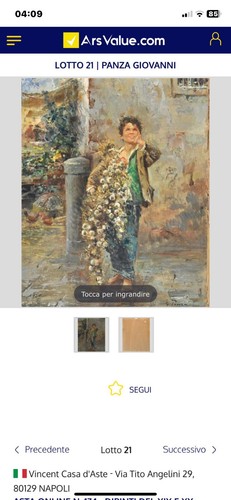 Giovanni panza dipinto olio - dipinto,