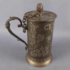 Boccale Artistico Cervogia In Peltro Stile Medievale Arte Fiorentina XX Sec.