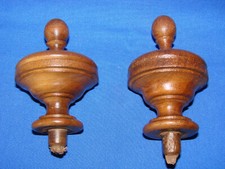 Antica Coppia Di Ø57 IN Legno Noce Massiccio - Tornitura Mano - N°7