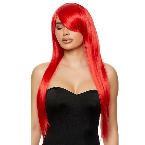 Parrucca costume rosso caldo
