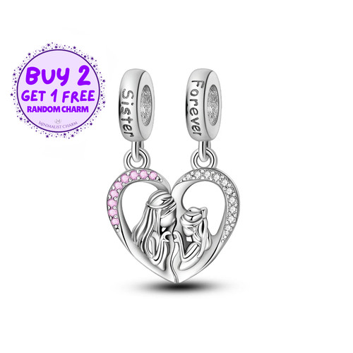 Ciondolo cuore sorella forever - ciondolo,