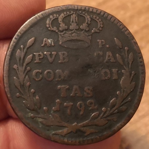 Moneta tornesi 1792 regno - moneta, 1792,