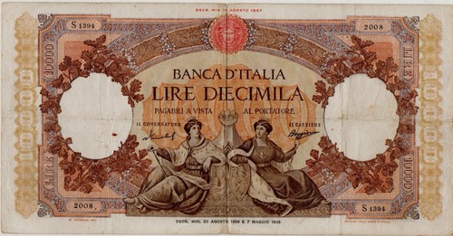 Italy 10000 lire - 10000, pick