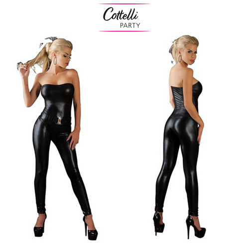 Tuta catsuit aderente nera - tuta,