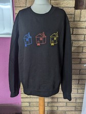 Felpa girocollo nera esclusiva