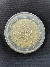 MONETA DA 2 EURO RARA PORTOGALLO 2002 ERRORI CONIO CIRCOLATA