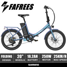 Bicicletta elettrica pieghevole 20 pollici e-bike 250W Shimano Pedelec city bike mtb 25km/h