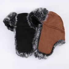 Uomo Donna Caldo Inverno Cacciatore Russo Ushanka Cappello Con Pelo Ear Flap Sci