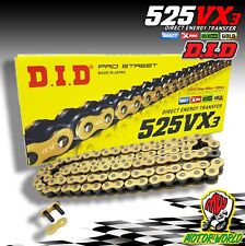 CATENA DI TRASMISSIONE DID PASSO 525 VX3 124 MAGLIE X RING COLORE ORO DORATA