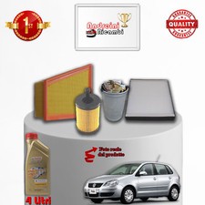 KIT TAGLIANDO 4 FILTRI E OLIO VW POLO IV 9N 1.4 TDI 55KW 75CV 2004 ->