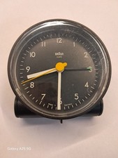 OROLOGIO/SVEGLIA DA TAVOLO, BRAUN ANNI '80, FUNZIONANTE!