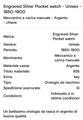 Orologio tasca antico - orologio,