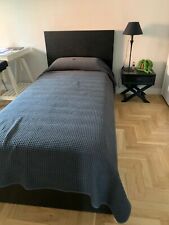 LETTO SINGOLO NERO IKEA MALM CON 2 CASSETTONI E MATERASSO